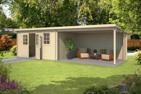 Goedkoop tuinhuis Aida blank